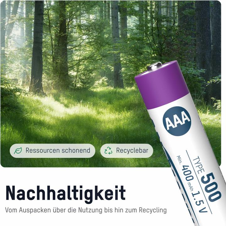 Actual product image Ansmann LR03 USB-C Micro (AAA) rechargeable battery Li-Ion 500 mAh 1.5 V 4 pcs. (4 pcs., AAA, 400 mAh)