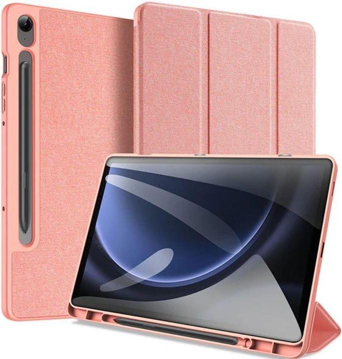 Actual product image Samsung Galaxy Tab S10 FE Plus - Ducis Domo Series, aufstellbares Flip-Etui, Pink (Samsung Galaxy Tab S10 FE+)