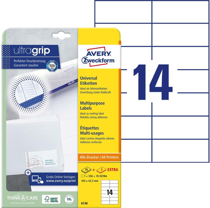 Produktbild Avery Universal-Etiketten