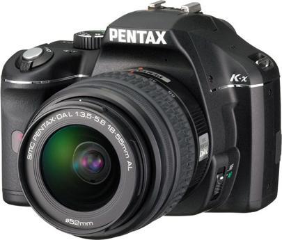 Actual product image Pentax K-x, 12 MPixel SLR, HD-Movie, Doublezoom KIT, Black