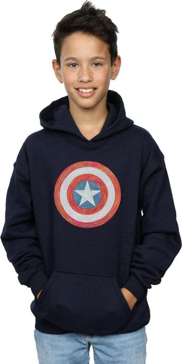 Produktbild Captain America Sketched Shield Kapuzenpullover Jungen (140, 146)