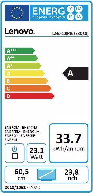 Energie-Label Lenovo L24q-10 (2560 x 1440 Pixel, 23.80")