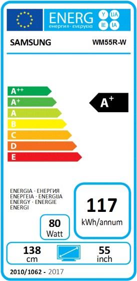 Energy Label Samsung Flip 2 WM55R (3840 x 2160 Pixels, 55")