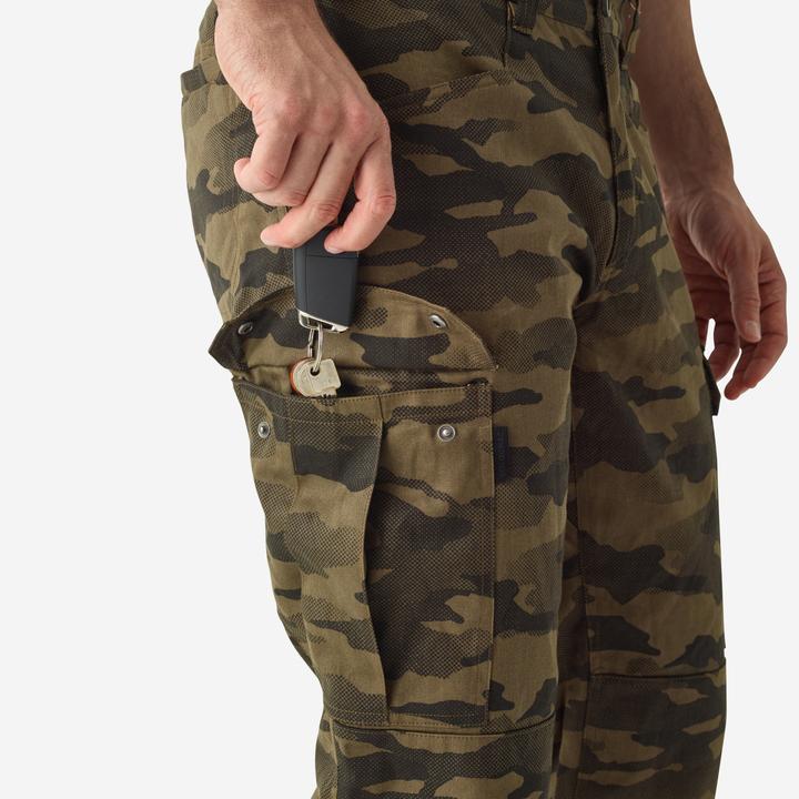 Produktbild Solognac Jagdhose Steppe 500 Cargo strapazierfähig Camouflage braun (M)