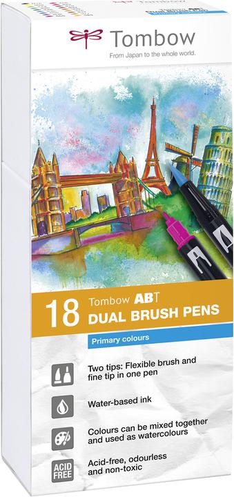 Actual product image Tombow ABT - DUAL-BRUSH-PEN - Gift set (buntkombi, Pastel combination, 6 x)