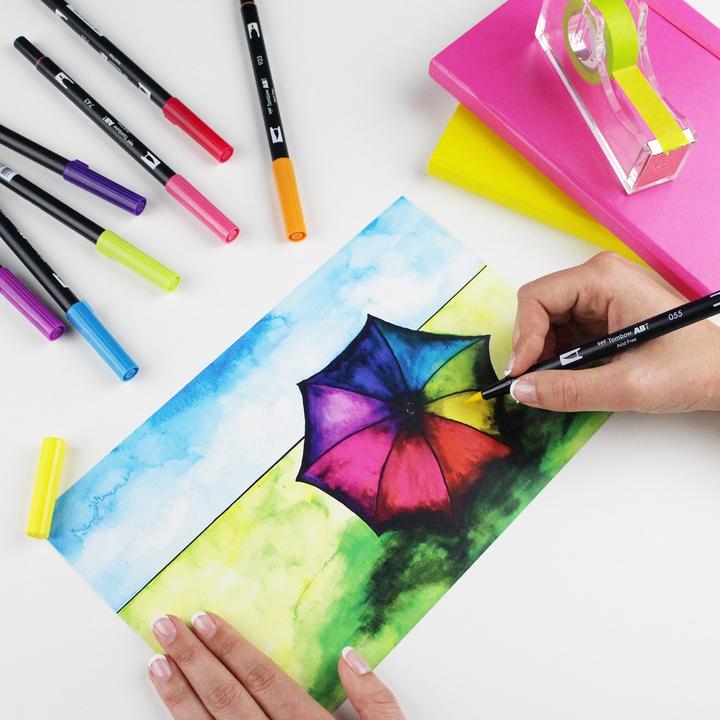 Actual product image Tombow ABT - DUAL-BRUSH-PEN - Gift set (buntkombi, Pastel combination, 6 x)