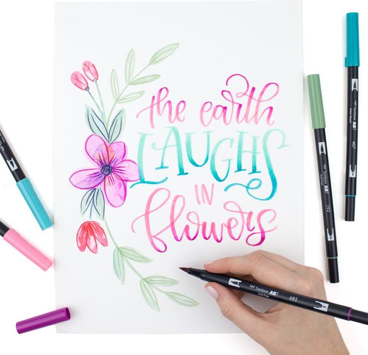 Actual product image Tombow ABT - DUAL-BRUSH-PEN - Gift set (buntkombi, Pastel combination, 6 x)