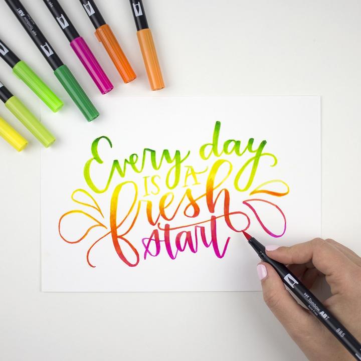 Actual product image Tombow ABT - DUAL-BRUSH-PEN - Gift set (buntkombi, Pastel combination, 6 x)