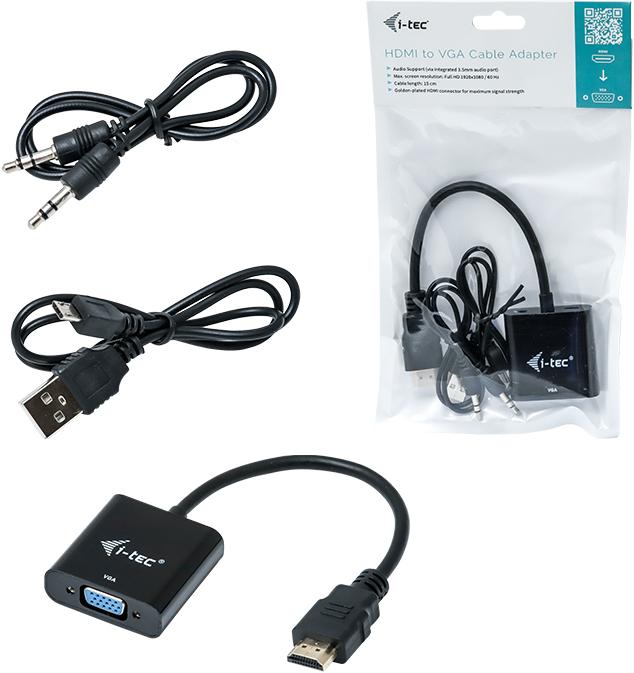 Immagine prodotto i-tec HDMI zu (VGA, 15 cm)