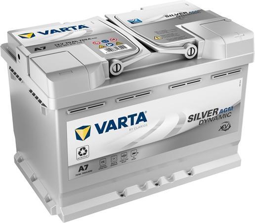 Actual product image Varta DYNAMIC AGM AGM3 12V 70 AH 760EN (A) (12 V, 70 Ah, 760 A)