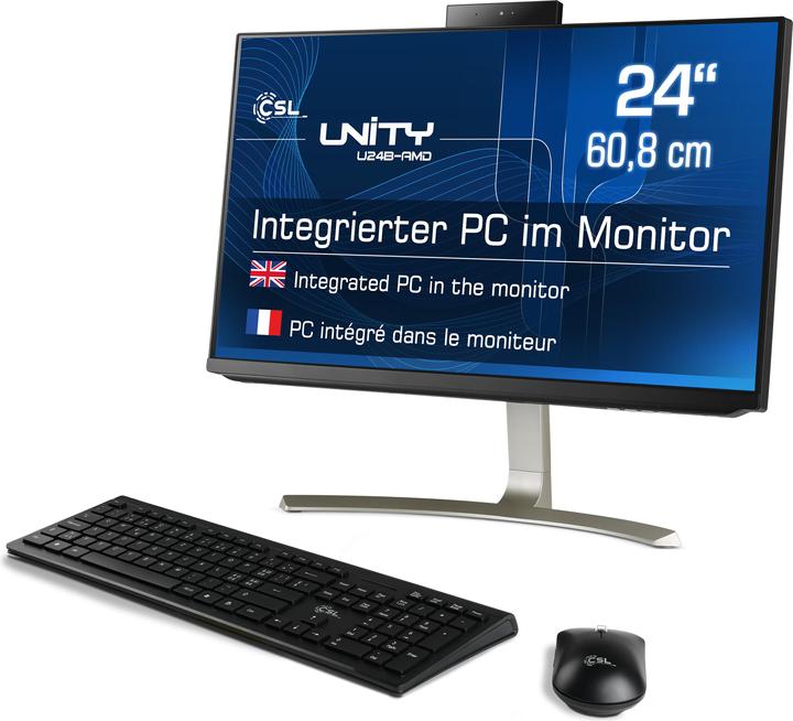 Actual product image CSL All-in-One-PC Unity U24B-AMD / 5700G / 1000 GB / 16 GB / Windows 11 Home (AMD Ryzen 7 5700G, 16 GB, 1000 GB, AMD Radeon Graphics)