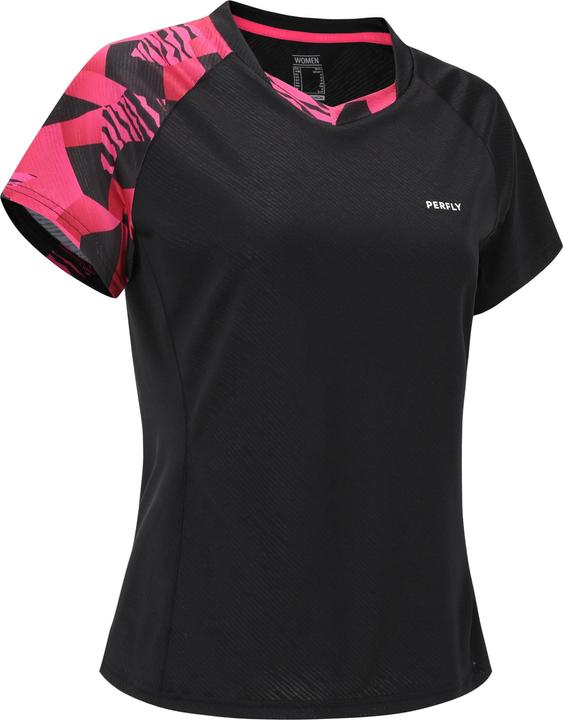 Perfly Damen Badminton T-Shirt - 560 schwarz/neon
