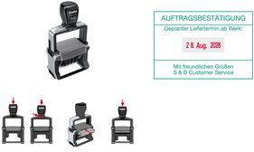 Produktbild Trodat Datumstempel mit Text individualisierbar 5480 selbstfärbend schwarz