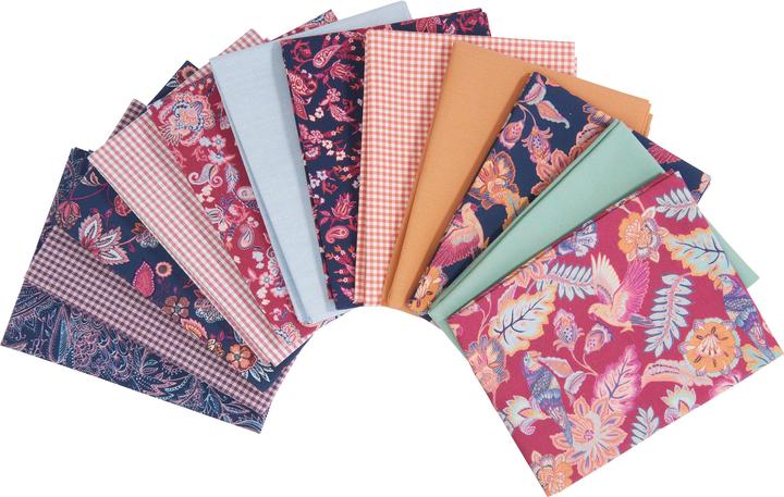 Produktbild Westfalenstoffe Stoffpaket "Bali", 12 Stoffe à 48 x 48 cm
