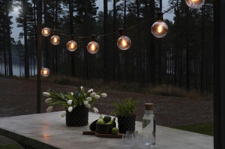Actual product image Konstsmide 2337-800SP LED solar beer garden chain, remote-controlled (14.50 m)