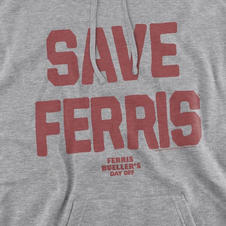 Immagine prodotto Ferris Bueller´s Day Off Ferris Bueller's Day Off Save Ferris Felpa con Cappuccio Uomo (XL)