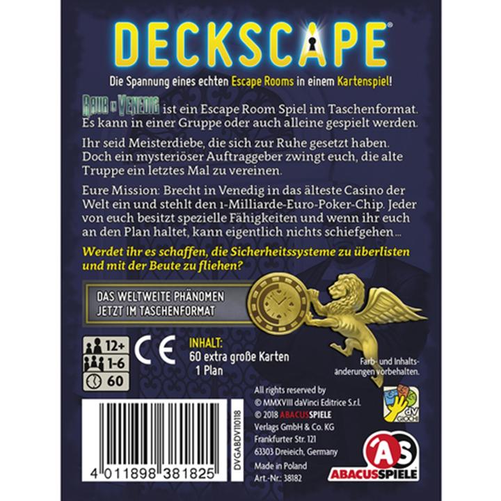 Produktbild Abacus Deckscape Raub in Venedig (Deutsch)