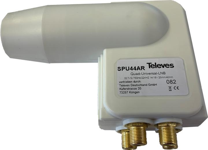 Televes Feed System Quad 40mm f.Multifeed 3Gr SPU44AR (Quad LNB, 40mm)