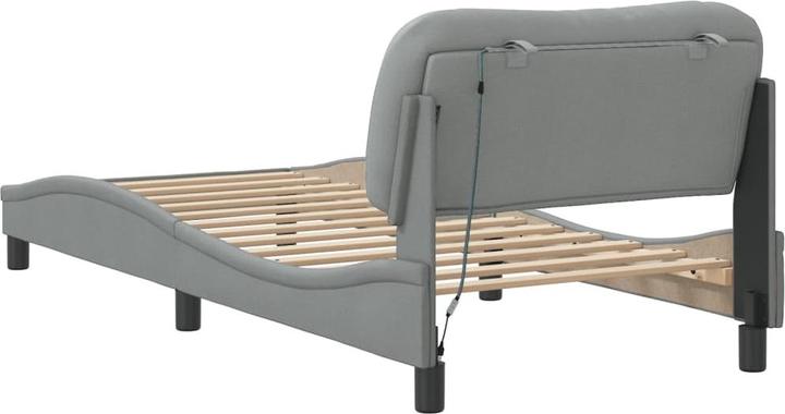Produktbild VidaXL Bettgestell mit LED Stoff (90 x 190 cm)