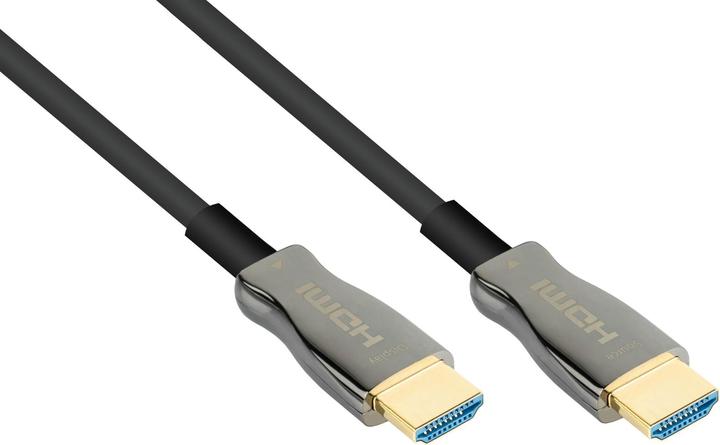 Actual product image Python AOC Hybrid High-Speed HDMI 2.0b, steel armoured, 4K @60Hz, 18 GBit/s, black, 20m, Series (20 m, HDMI)
