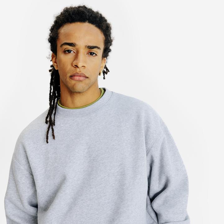 Actual product image Decathlon Sweatshirt Herren Rundhals - Elementals grau meliert (L)