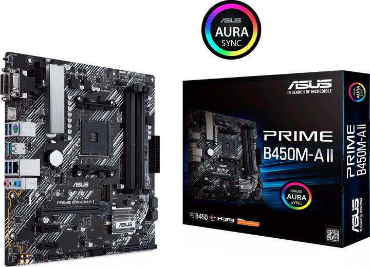 ASUS PRIME B450M-A II (AM4, AMD B450, mATX)