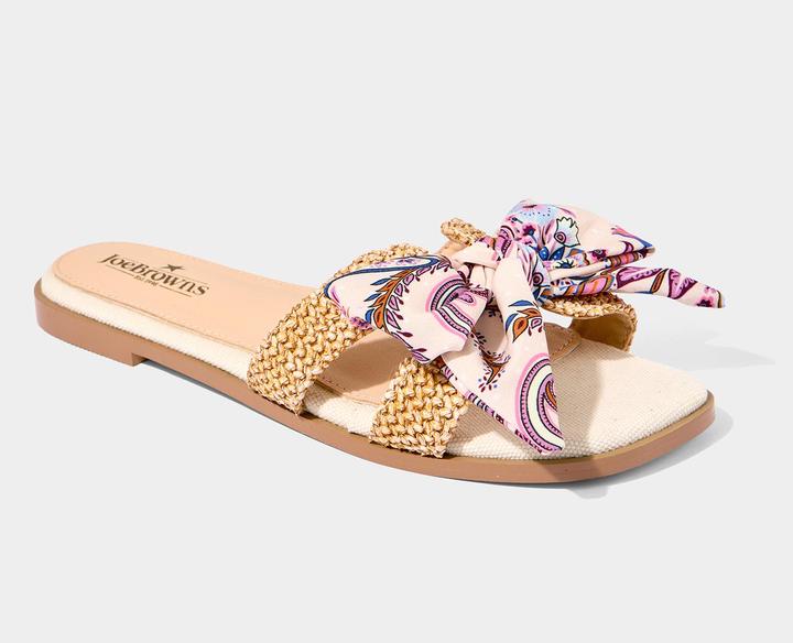 Joe Browns Paisley Bow Woven Sole Sliders