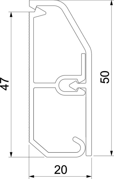 Image du produit OBO Bettermann Canal pour plinthes SL Set 20x50 9001, 6132201 (Conduit, 200 cm)