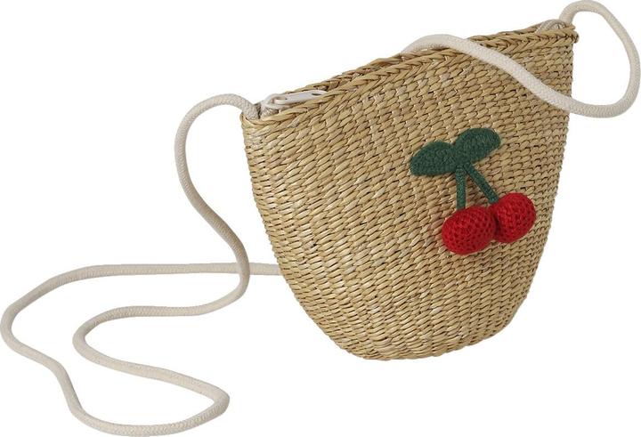 Actual product image Vertbaudet Geflochtene Mädchen Umhängetasche mit Häkel-Kirsche