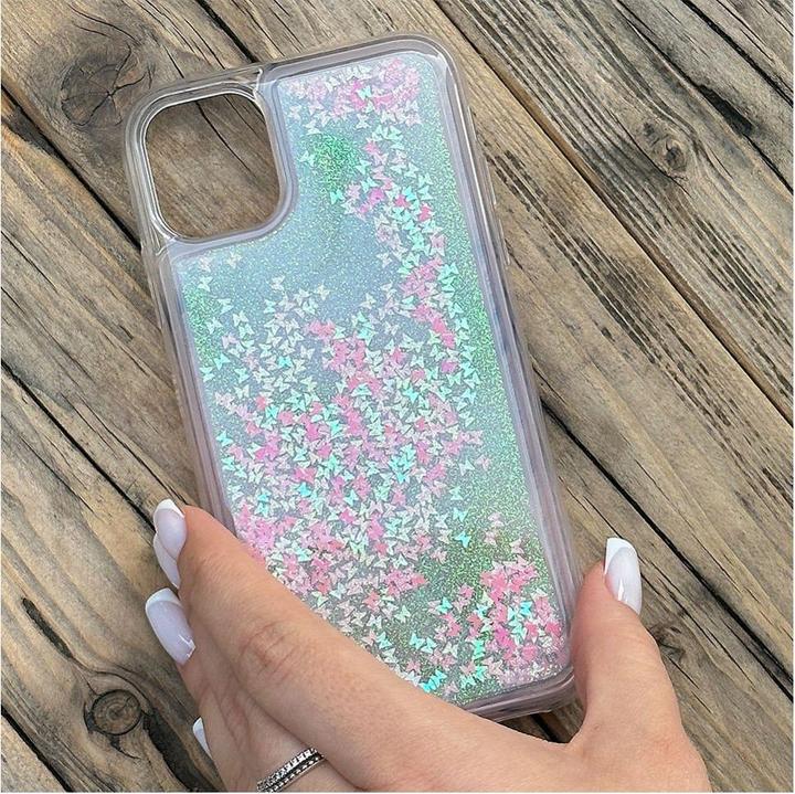 Immagine prodotto iLike Custodia in silicone per iPhone 11 Acqua Glitter (Apple iPhone 11)