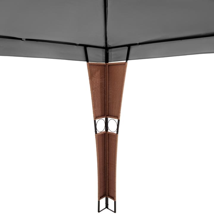 Actual product image tectake Gazebo Mona 3x4m rattan (400 cm, 300 cm)