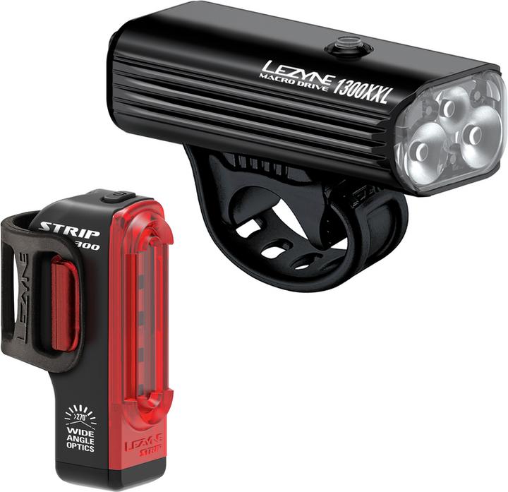 Immagine prodotto Lezyne Macro Drive 1300XXL / Strip Pro (1300 lm, 300 lm)