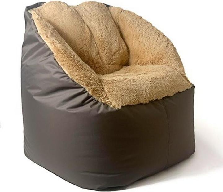 Actual product image Go Gift Sako Bag Pouf Fluffy brown XXL 140 x 90 cm