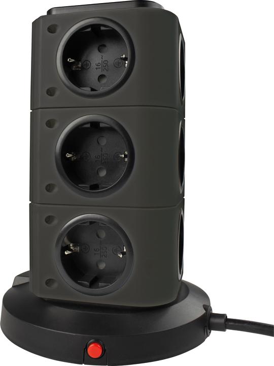 Produktbild As - Schwabe Steckdosentower (15 x, CEE 7/3, USB, 2 m)