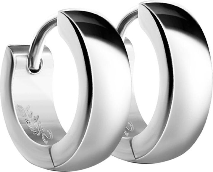 Star Piercing Ohrring zum Klappen abgerundet silber (ohne Messing, Chirurgenstahl 316L)