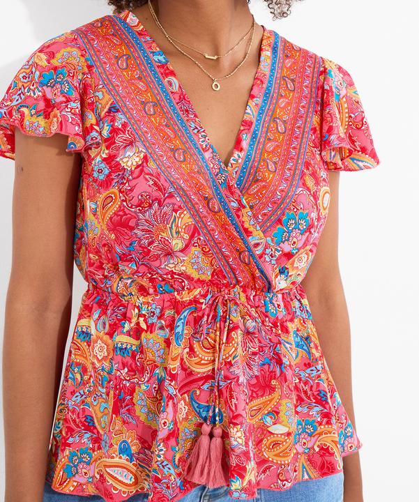 Actual product image Joe Browns Tropical Palm Print Relaxed Co-Ord Top