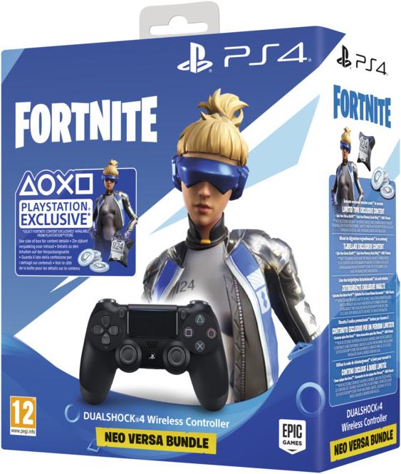 Actual product image Sony PS4 Dualshock 4 Wireless Controller v2: Fortnite Neo Versa Bundle (PS4)