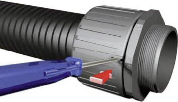 Produktbild HellermannTyton Anschlussarmatur Nennweite=42 schwarz gerade (60 mm, 2 Stk.)