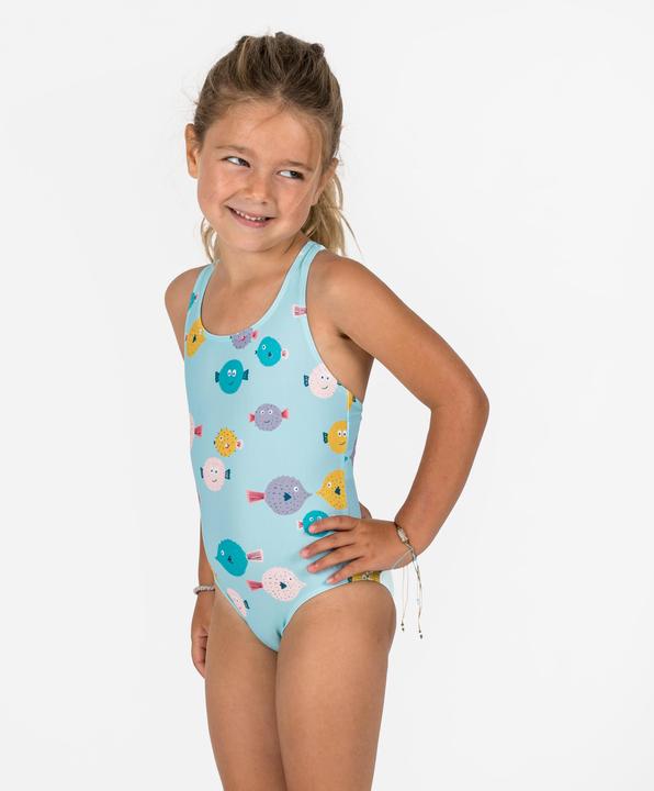 Image du produit Nabaiji Maillot de bain 1 pièce Bébé / Fille - bleu imprimés poissons (102)