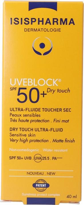 Actual product image Isispharma Uveblock Dry Touch Spf 50+ Invisible (Suntan cream, SPF 50, 40 ml)
