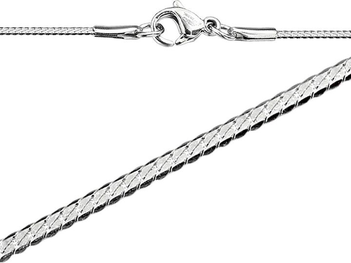 Star Piercing Kette flach silber (ohne Messing, Chirurgenstahl 316L)