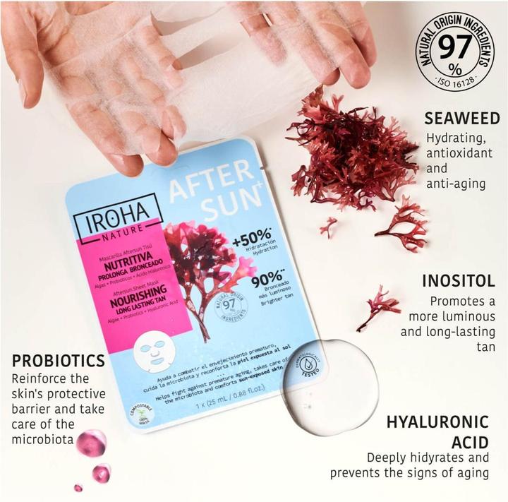 Immagine prodotto Iroha Nature Maschera doposole nutriente abbronzatura di lunga durata (25 ml, Gel doposole)