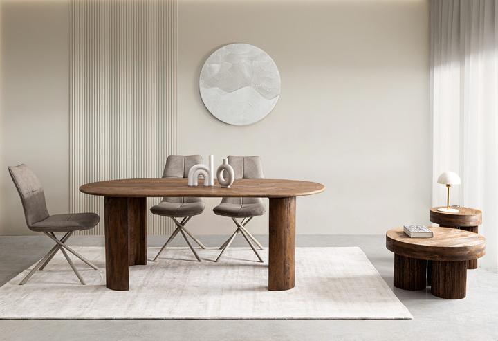 Immagine prodotto Bizzotto Tavolo Orlando ovale marrone (210 x 100 x 76 cm)