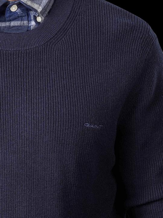 Actual product image GANT Cotton Wool Pullover Crew Neck Evening Blue (M)