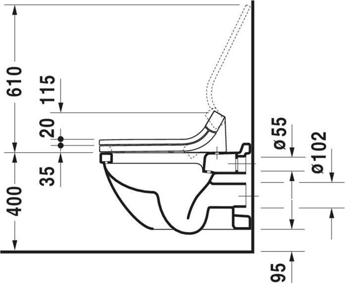 Image du produit Duravit WC suspendu STARCK 3 profond, 370x620mm blanc