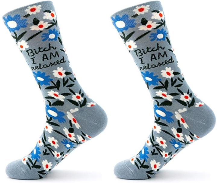 Musthaves Socken Motiv Blumen - Enspannt (38 - 45)