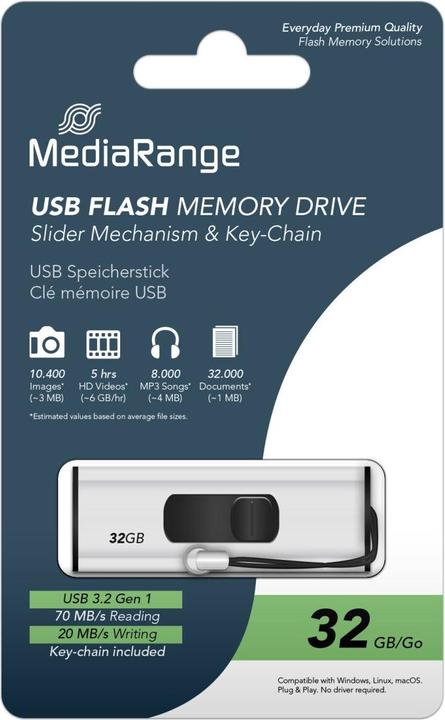 Image du produit MediaRange SuperSpeed (32 Go, USB-A)