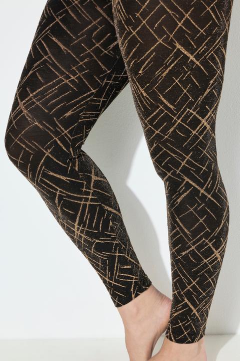 Produktbild Ulla Popken Strumpf-Leggings, gemustert, Glitter (42, 44)