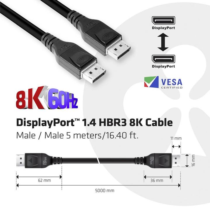 Produktbild Club 3D DisplayPort — DisplayPort (5 m, DisplayPort)