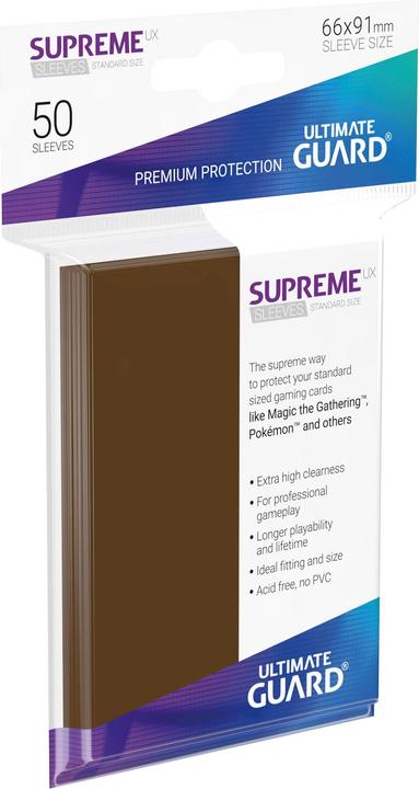 Immagine prodotto Ultimate Guard UGD010807 - Suprema UX 50 buste per carte di credito di dimensioni standard, marrone